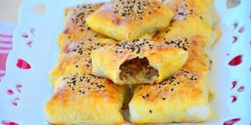 Rezept für gefülltes Hackfleischgebäck