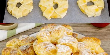 Blätterteig-Apfeltörtchen: lecker und einfach zu mache