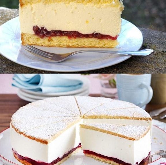 Preiselbeer-Käsesahnetorte