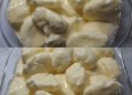 Schneenockerl in Vanillesauce