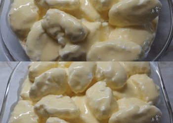 Schneenockerl in Vanillesauce