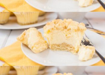 Käsekuchen-Muffins mit Streuseln