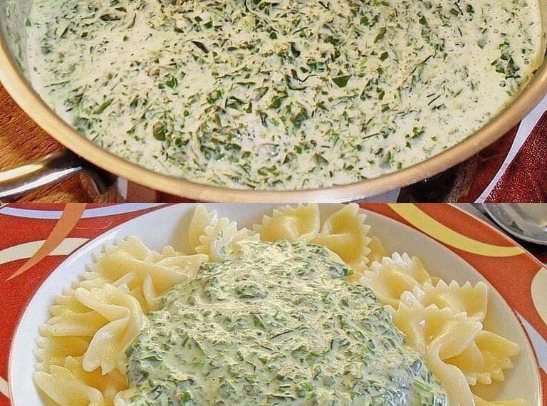 Spinat Frischkäse Soße, die beste Sauce der Welt!