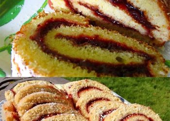 Super schnelle Himbeerroulade, Nur 10 Minuten backen!