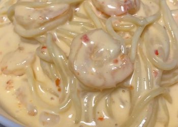 Spaghetti mit Garnelen