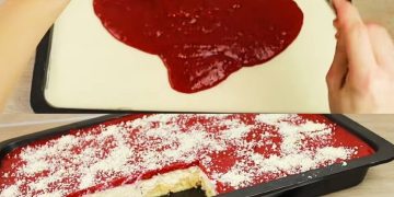 Spaghettieis Blechkuchen