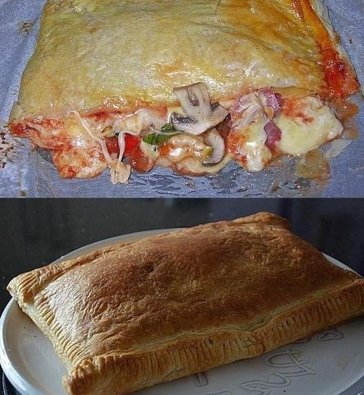 Calzone-mit-Blätterteig, Für jeden Tag Einfaches Ofengericht