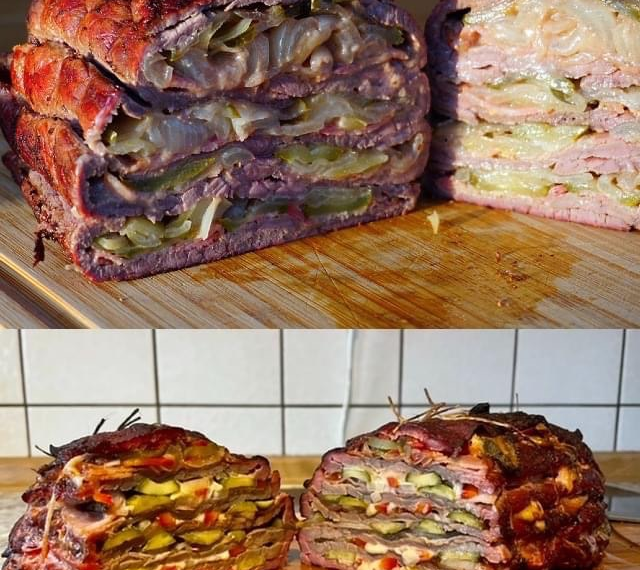 Schichtbraten in Senfsauce