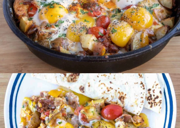 Bratkartoffeln mit Ei und Käse – einfach und lecker