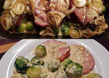 Kasseler-Rosenkohl-Auflauf