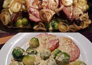 Kasseler-Rosenkohl-Auflauf