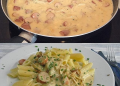 Würstchen Senf Gulasch mit Penne