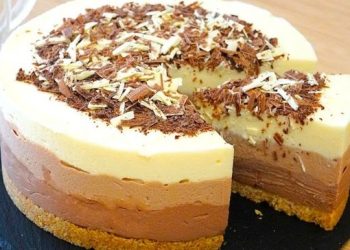 Drei-Schokoladen-Käsekuchen: das köstliche Dessert zum Probieren