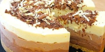 Drei-Schokoladen-Käsekuchen: das köstliche Dessert zum Probieren