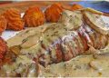 Lende im Speckmantel mit Champignons