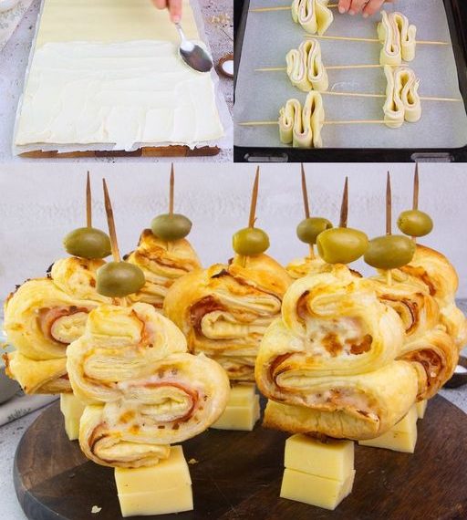 Mini-Weihnachtsbäume aus Blätterteig: die superspaßige Vorspeise, die Sie nicht verpassen dürfen