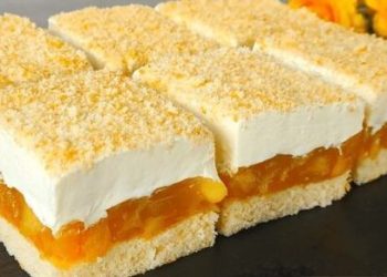 Apfel Puddingschnitten