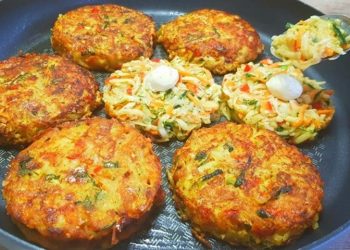 Gemüsefrikadellen mit Mozzarella