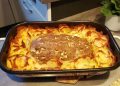 Hackbraten auf Kartoffelgratin