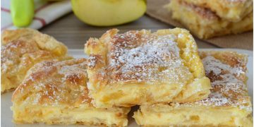 Apfelpudding Schnitten