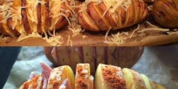Fächerkartoffeln mit Schinken und Käse