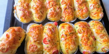 10 Minuten Pizza Brötchen aus dem Backofen