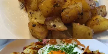 Bratkartoffeln mit Ei und Käse