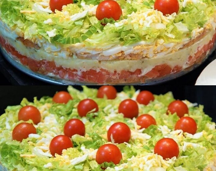 Salattorte fürs Grillen “Ein Stück Salat, bitte!”