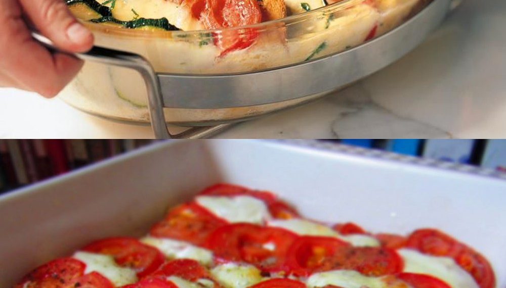 Toast Mozzarella Auflauf aus dem Backofen