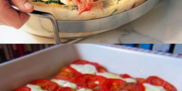 Toast Mozzarella Auflauf aus dem Backofen