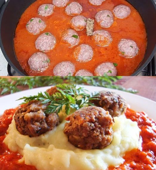 Tomatensoße mit Hackbällchen, Yummy! LECKER!