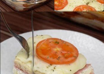 Toast Mozzarella Auflauf aus dem Backofen, schnell und lecker