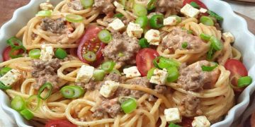 Spaghetti Auflauf mit Hackfleisch