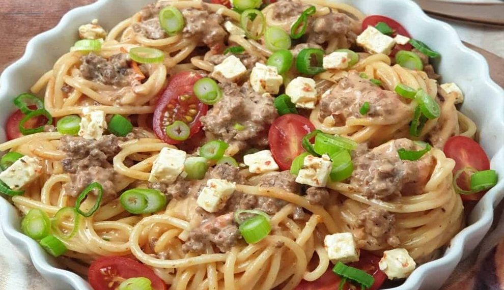 Spaghetti Auflauf mit Hackfleisch