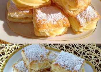 Vanillecremepudding im Blätterteig mit nur 4 Zutaten !