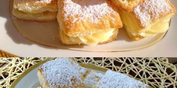 Vanillecremepudding im Blätterteig mit nur 4 Zutaten !
