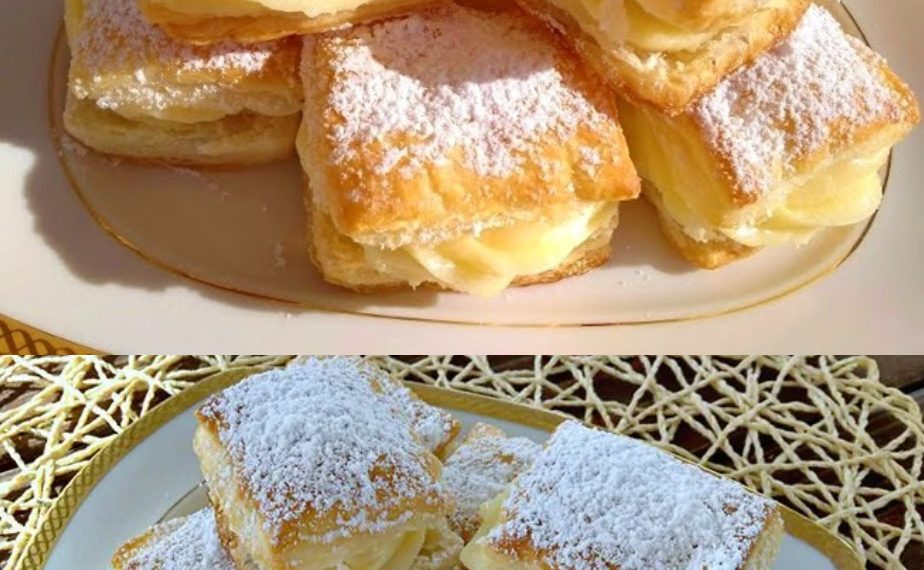 Vanillecremepudding im Blätterteig mit nur 4 Zutaten !