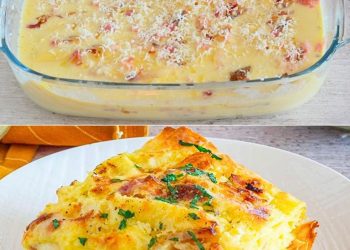 Carbonara-Lasagne: das Rezept für einen köstlichen und originellen ersten Gang