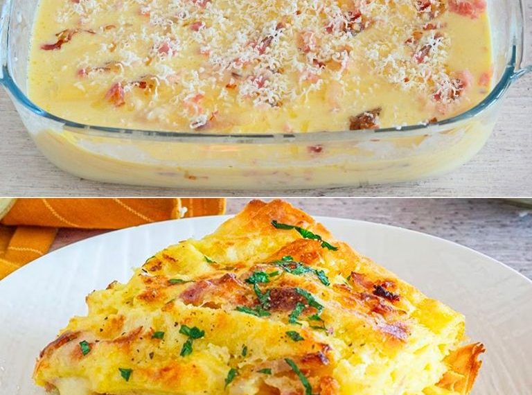 Carbonara-Lasagne: das Rezept für einen köstlichen und originellen ersten Gang