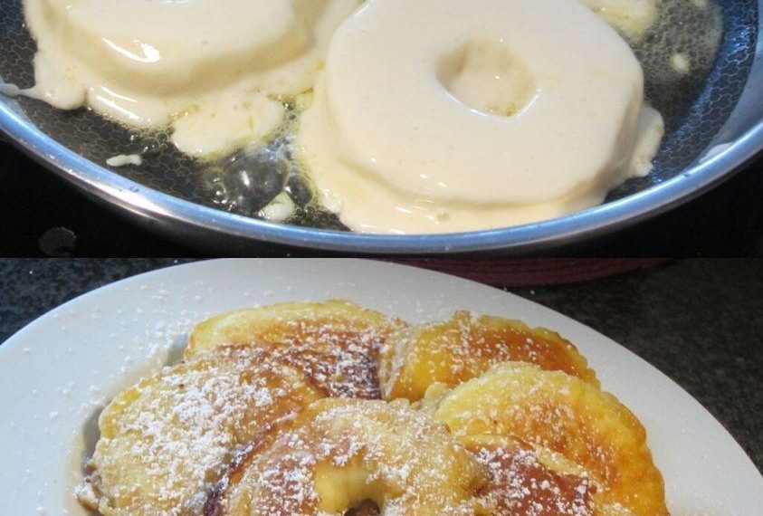 Apfelringe im teigmantel-apfelküchle