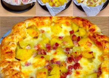 Herzhafter Kuchen mit Kartoffeln, Speck und Provola: das schnelle Rezept für ein leckeres Abendessen