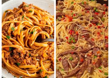 Spaghetti-Rindersteakhüfte Topf