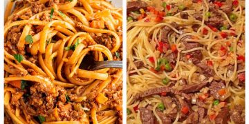 Spaghetti-Rindersteakhüfte Topf