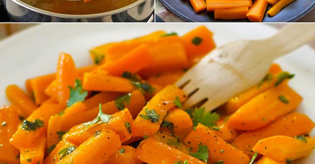 Süß-saure Karotten: das Rezept für eine einfache und leckere Beilage