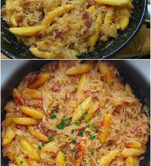 Schupfnudel – Sauerkraut Pfanne