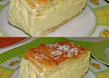 Cremeschnitte mit Topfenmousse