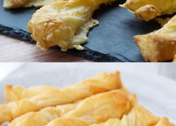 Käsestangen aus Blätterteig