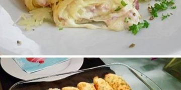Pfannkuchen mit Schinken und Käse
