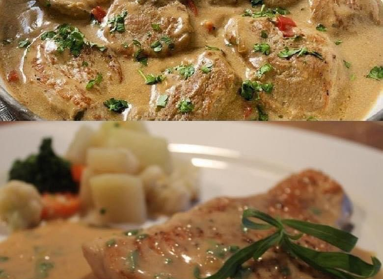 Schnitzel in Senfsoße, mhmmmm sooo LECKER!