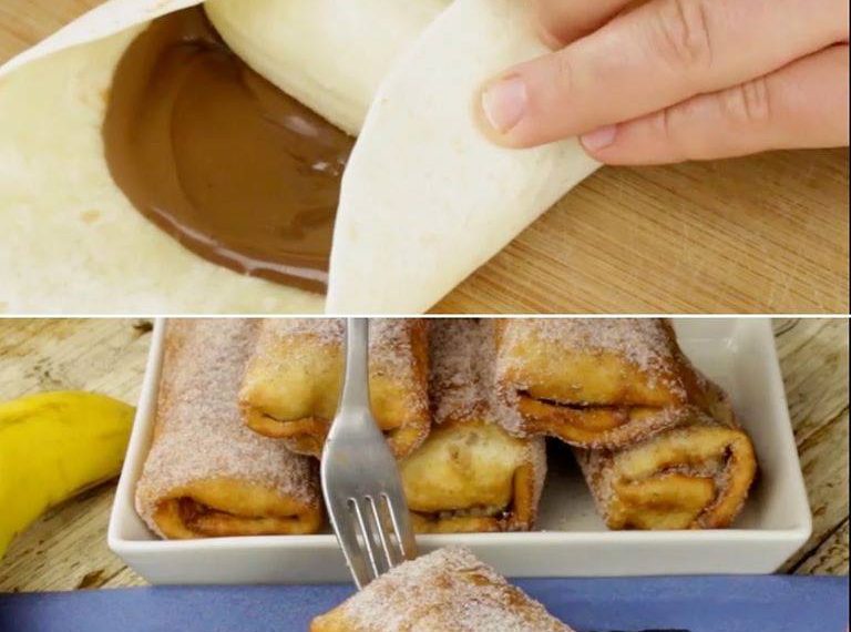 Bananen-Roll-Ups: Sie sind einfach zusammenzubauen und machen viel Spaß beim Essen!